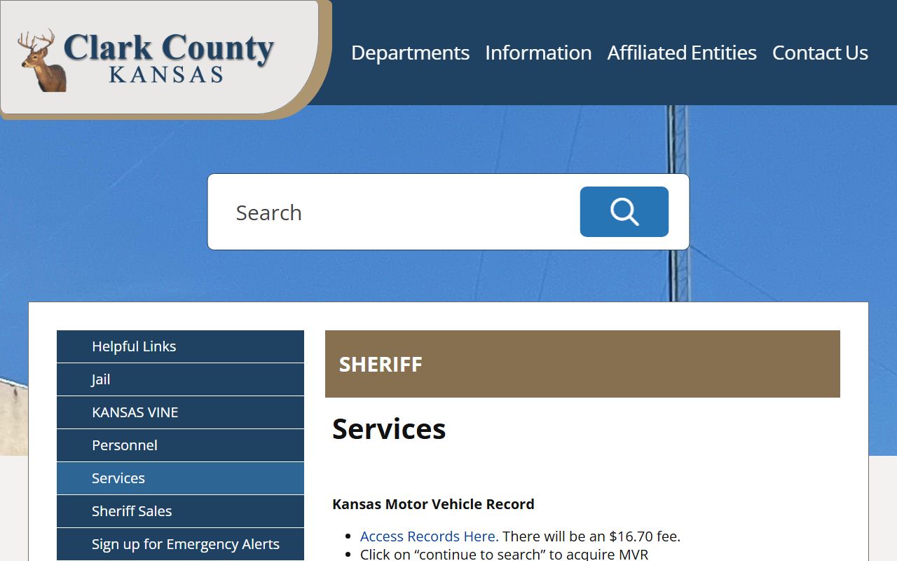 Clark County criminal court records sheriff report fee source