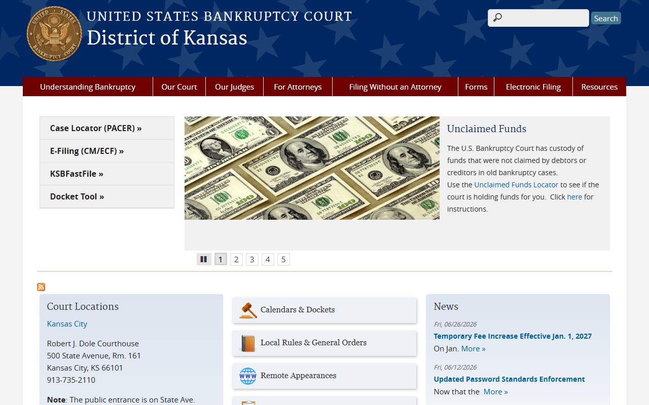 Clark County District Court records Kansas bankruptcy court distinction