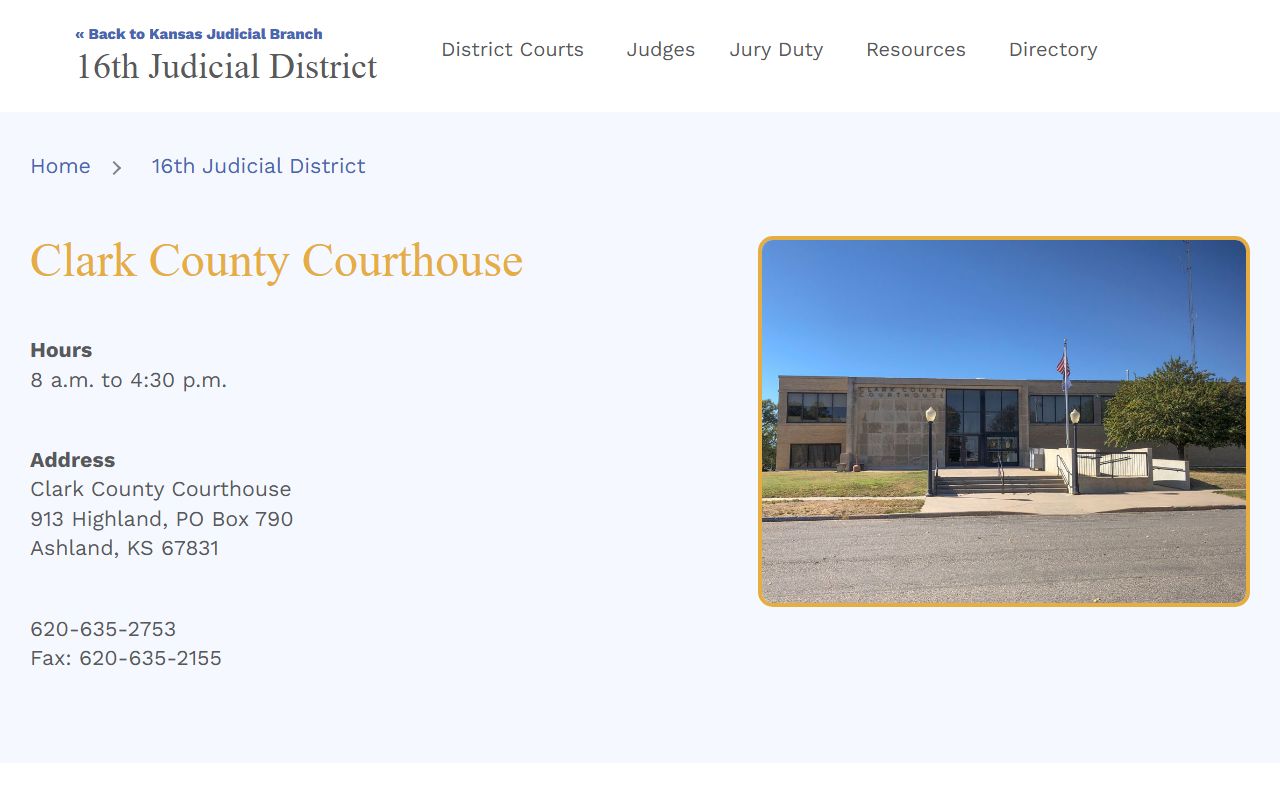 Clark County court records courthouse listing