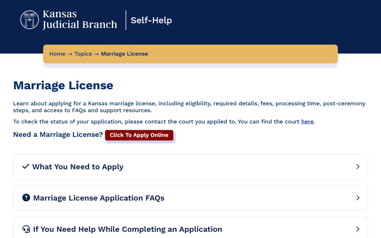 Clark County marriage records Kansas online marriage license guidance