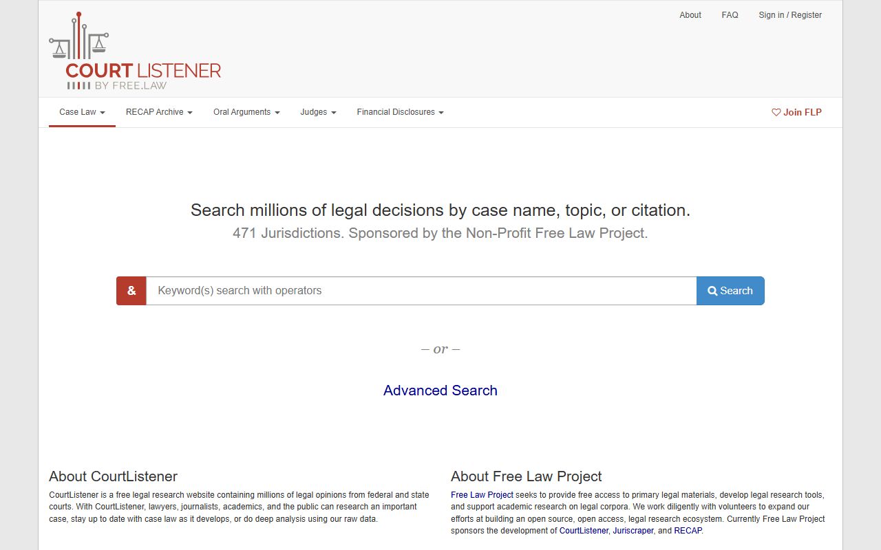 Clark County probate records CourtListener free federal court search alternative