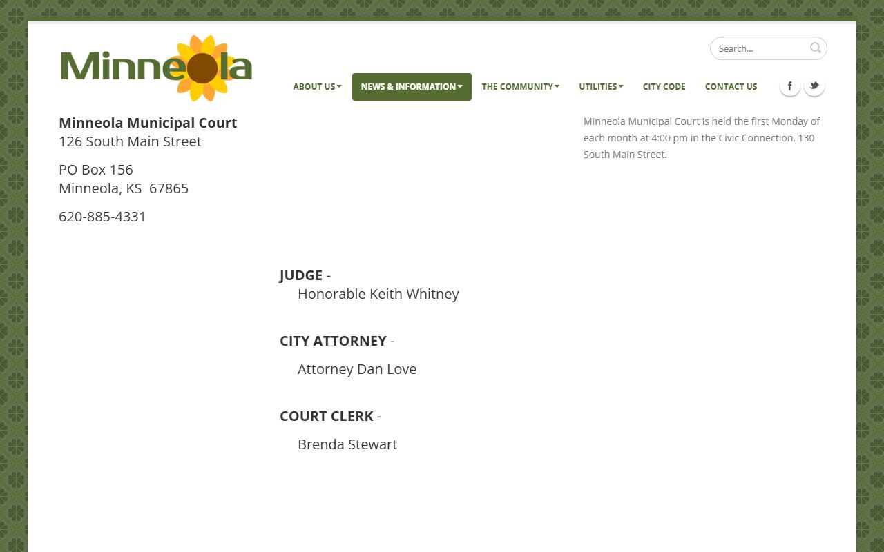 Clark County warrant records Minneola Municipal Court source